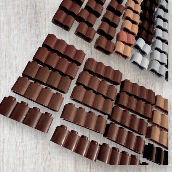 LEGO Grooves Masonry 1x2 1x4 Curved Slopes 15068 2877 98283 56734 Bulk Lot - Picture 11 of 11